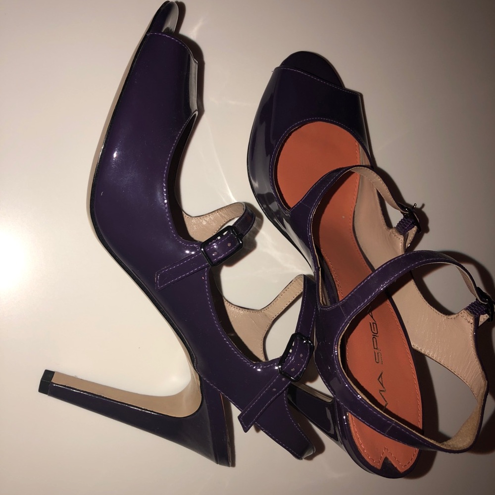 Via Spiga purple sandal pumps